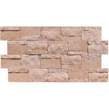 21x30 Travertine Line Bricks Panel Patlatma Taş Tuğla