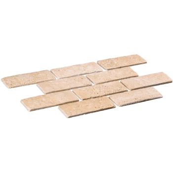 7.5x20 Traverten Doğal Taş Tuğla