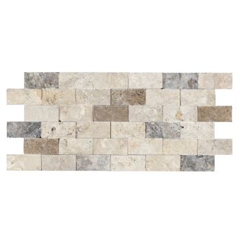 4.8x10 Traverten Silver Noche Mix Patlatma Taş
