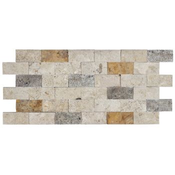 4.8x10 Traverten Sarı Silver Patlatma Taş