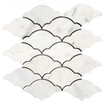8x15 White Cloud Mozaik