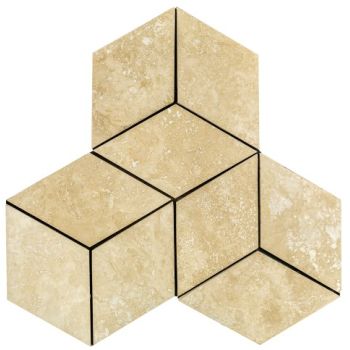 10x10 Travertine Latitude Mozaik