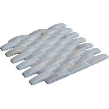 2.3x10 White Eskitme Hasır Mozaik Duvar Kaplama 